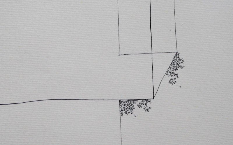 Fran Farrar ink drawing handmade Indian paper art abstract artist