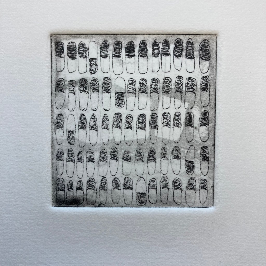 Fran Farrar, printmaker, etching