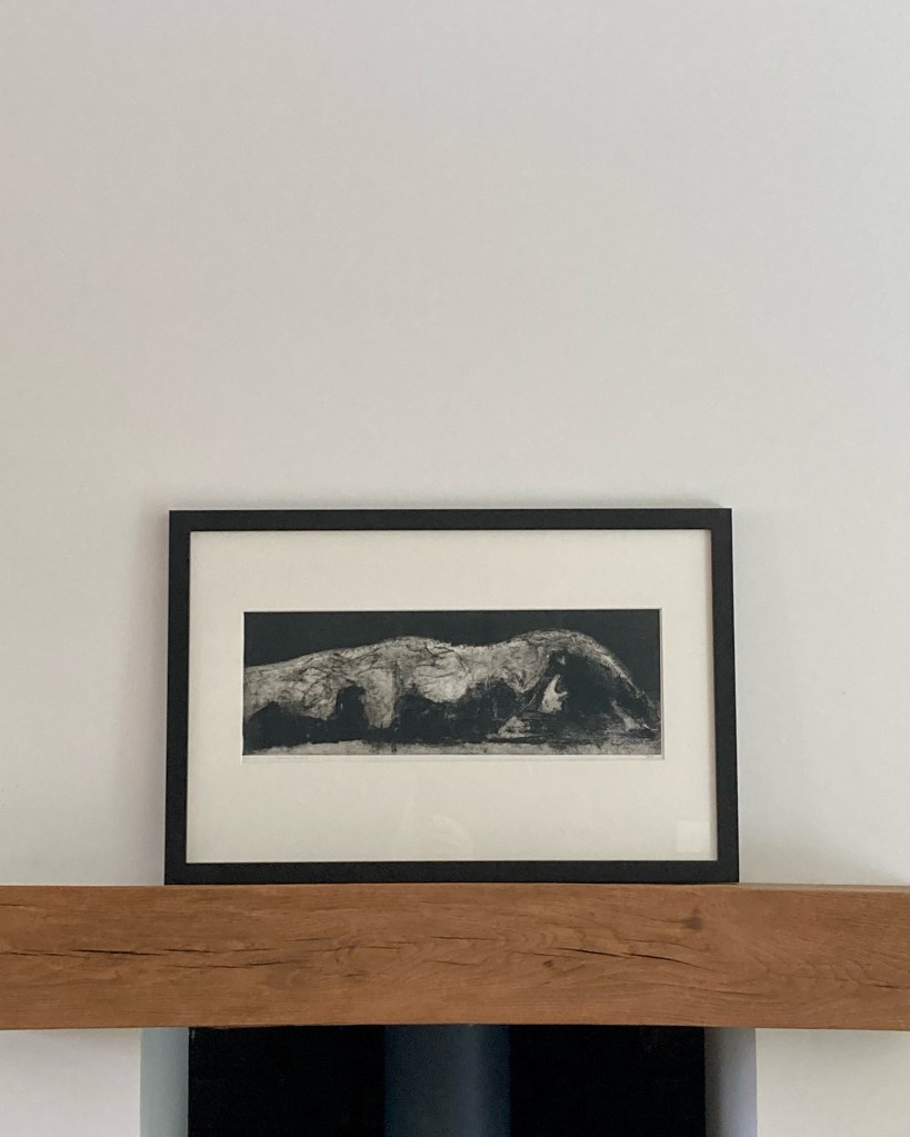 Fran Farrar, Dodmans Point, collograph, framed