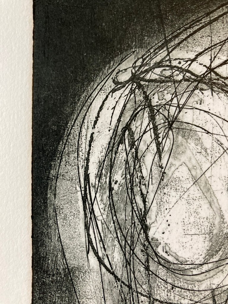 Fran Farrar; Abstract printmaker; abstract art; copper etching