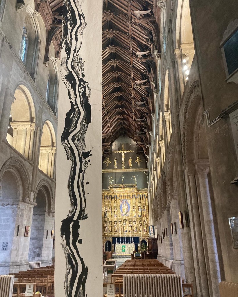 Fran Farrar, Printmaker, Print installation, Wymondham Abbey, artist residency